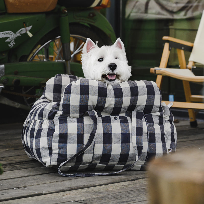 Cama Portátil para Asiento de Coche para Perros Grandes