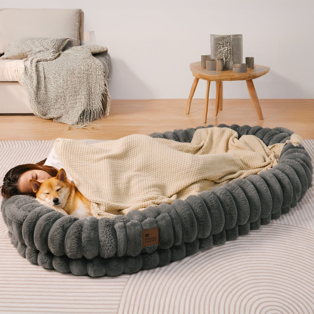 Almohada ortopédica extra grande, suave y esponjosa para perros, Cama Dount con deseño clásico para humanos y mascotas