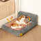 Mini Plush Home-Style Backrest Orthopedic Bed for Small Dogs - TinyNest