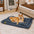 Alfombra para perros calmante de felpa extraíble de doble cara con diseño clásico de cuadros
