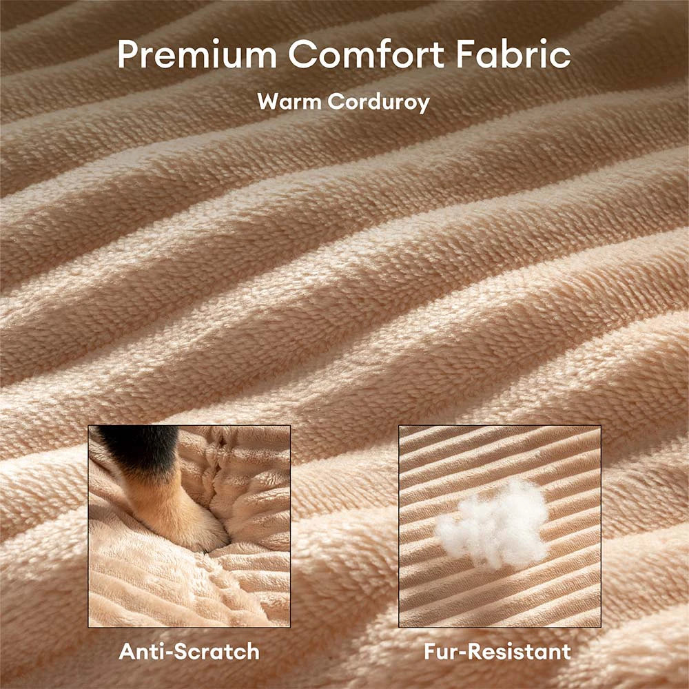 Vintage Large Cozy Calming Sofa Dog Bed