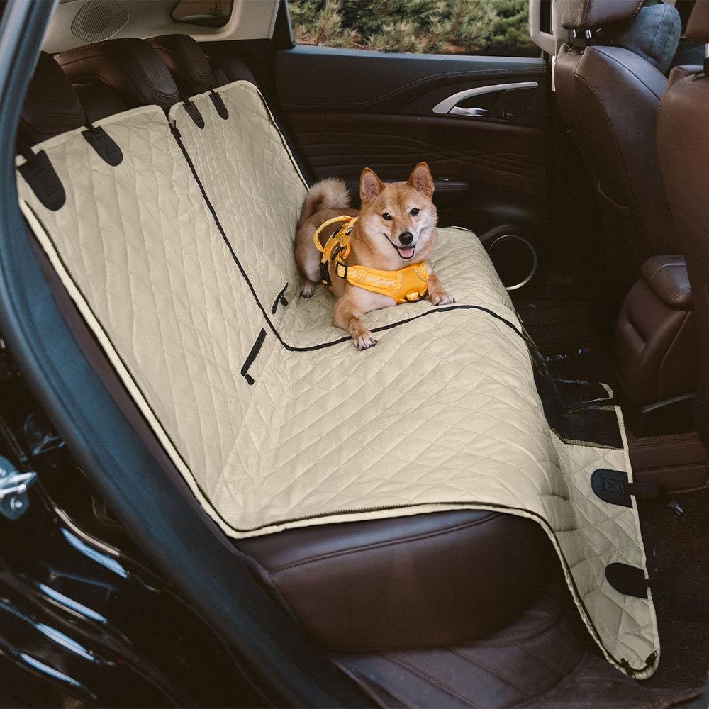 Funda de asiento para perro de coche impermeable y multiusos – Protector de asiento trasero convertible para mascotas
