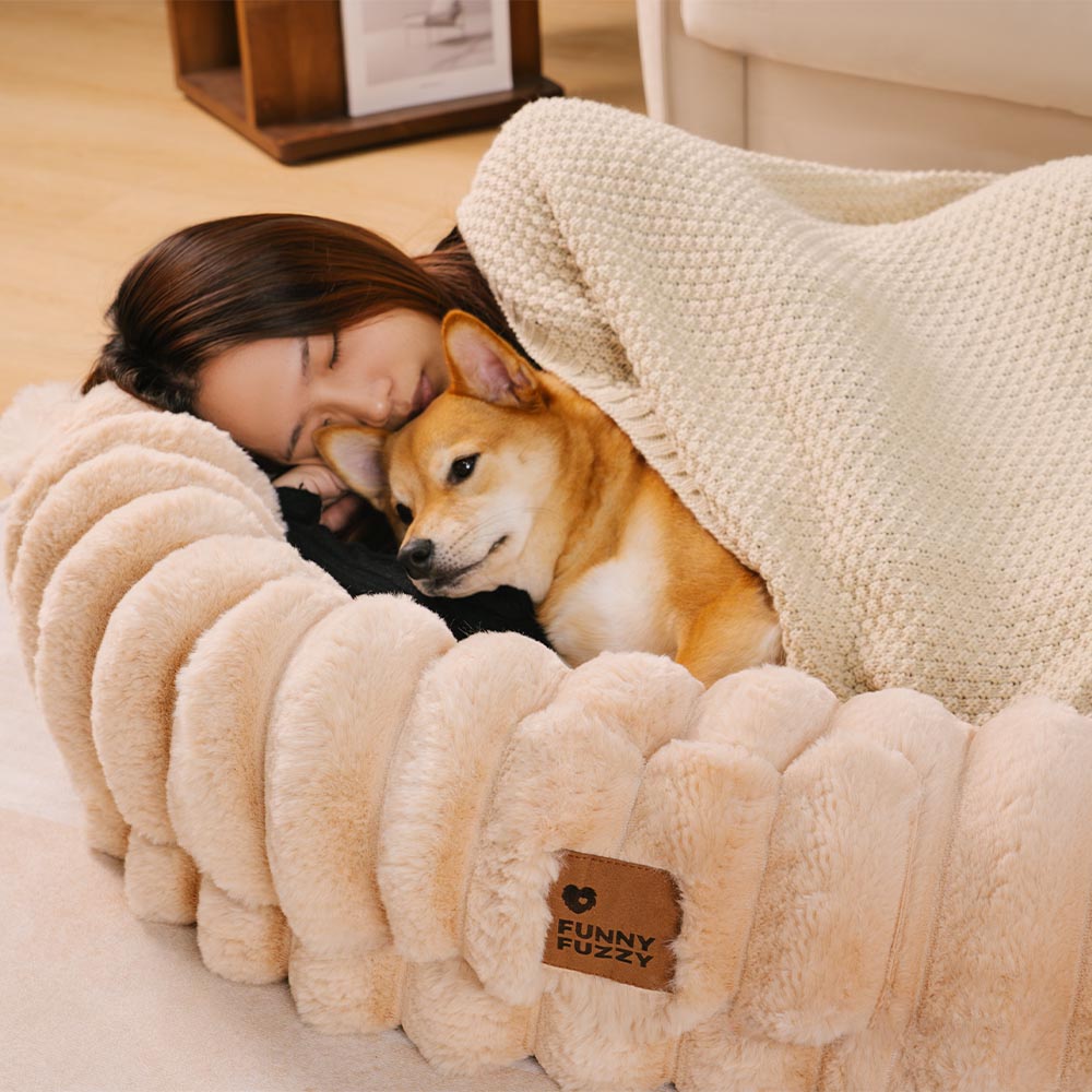 Almohada ortopédica extra grande, suave y esponjosa para perros, Cama Dount con deseño clásico para humanos y mascotas