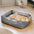 Cama para perros de lujo de cuero sintético impermeable y desmontable