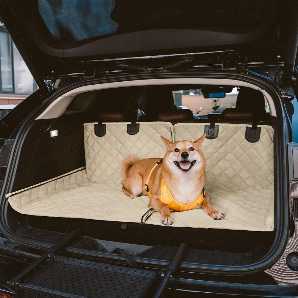 Funda de asiento para perro de coche impermeable y multiusos – Protector de asiento trasero convertible para mascotas