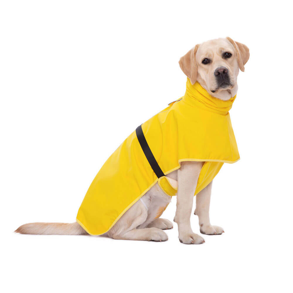 Poncho Impermeable para Perros Grandes con Tiras Reflectantes