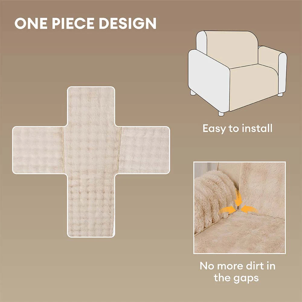 Fluffy suave muebles suaves de la cubierta del sofá de los muebles