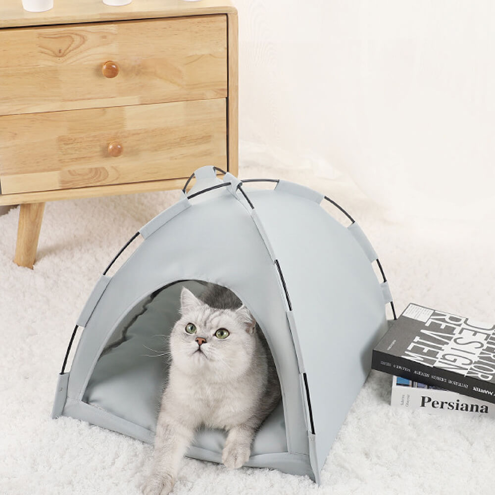 Cama plegable para tienda de campaña para gatos para acampar en el interior