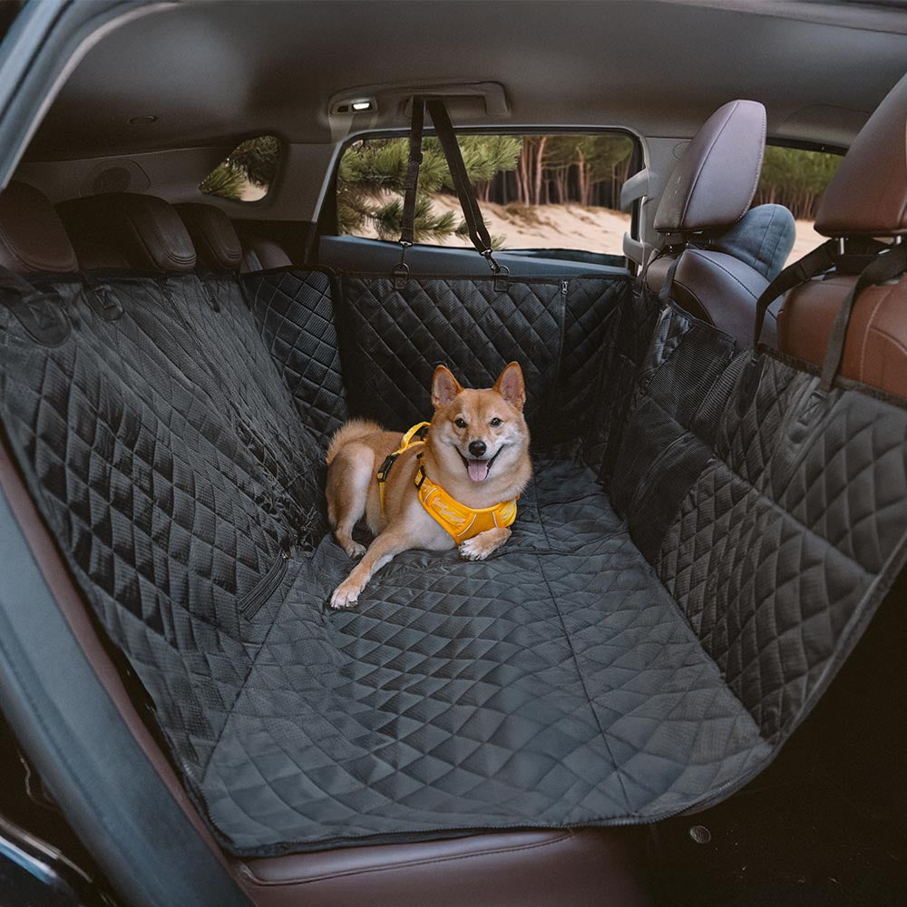 Funda de asiento para perro de coche impermeable y multiusos – Protector de asiento trasero convertible para mascotas