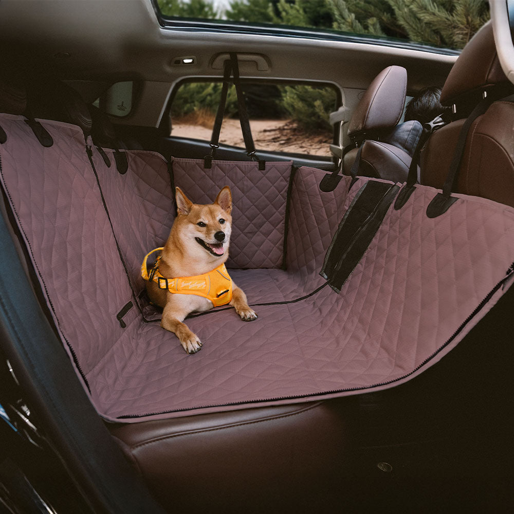 Funda de asiento para perro de coche impermeable y multiusos – Protector de asiento trasero convertible para mascotas