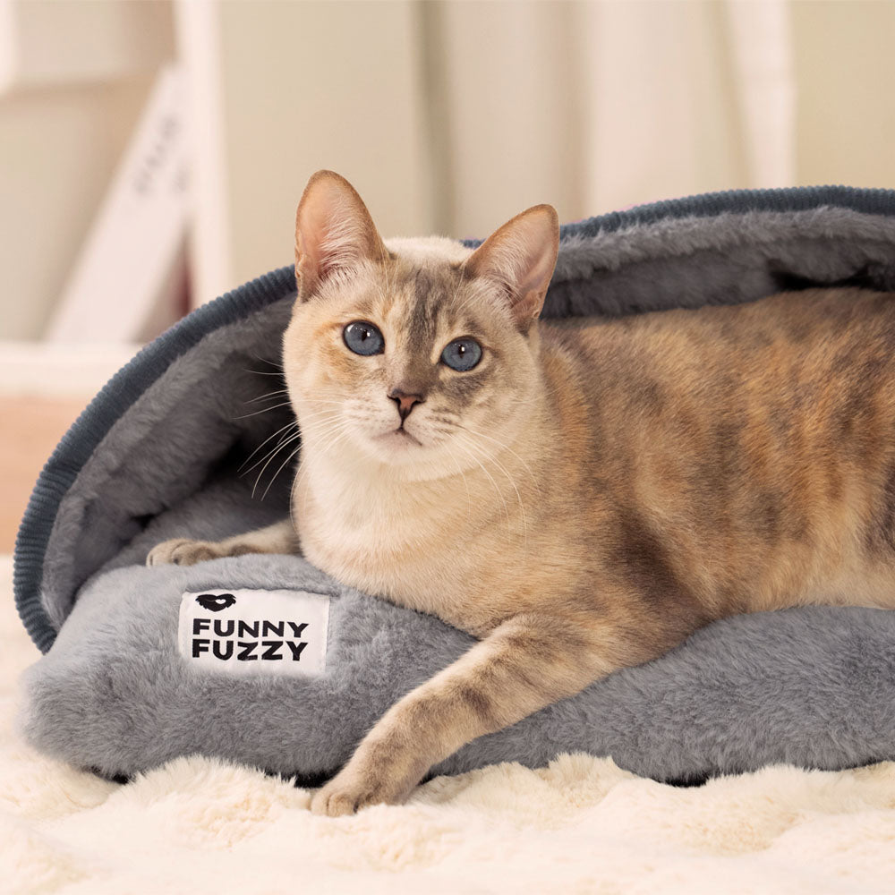 Cama de gato ultra suave y difuso gatito