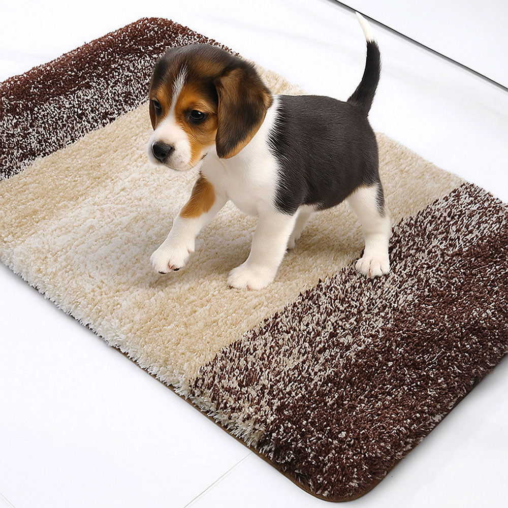 Alfombra de entrada gruesa, absorbente, antideslizante y de secado rápido para mascotas y patas embarradas.