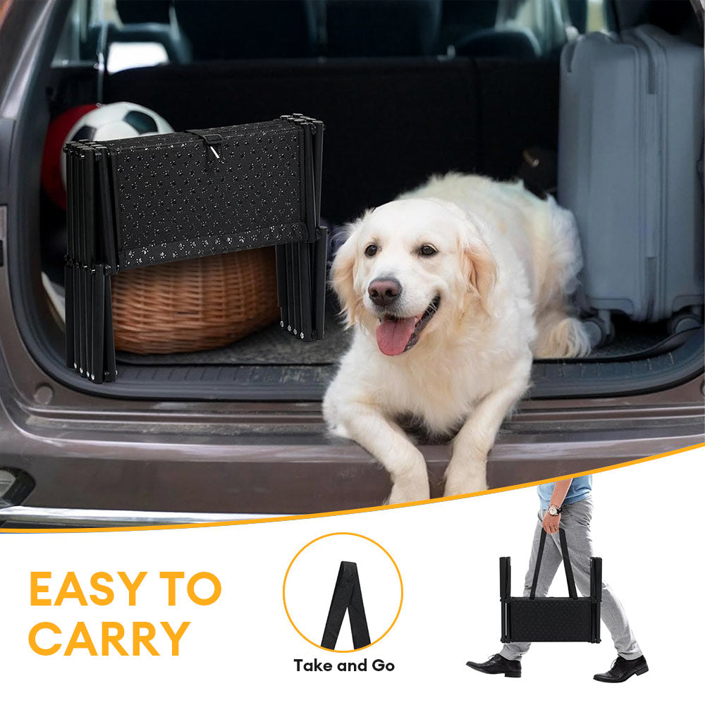 Escalera de coche para perros portátil plegable de 4 pasos antideslizante