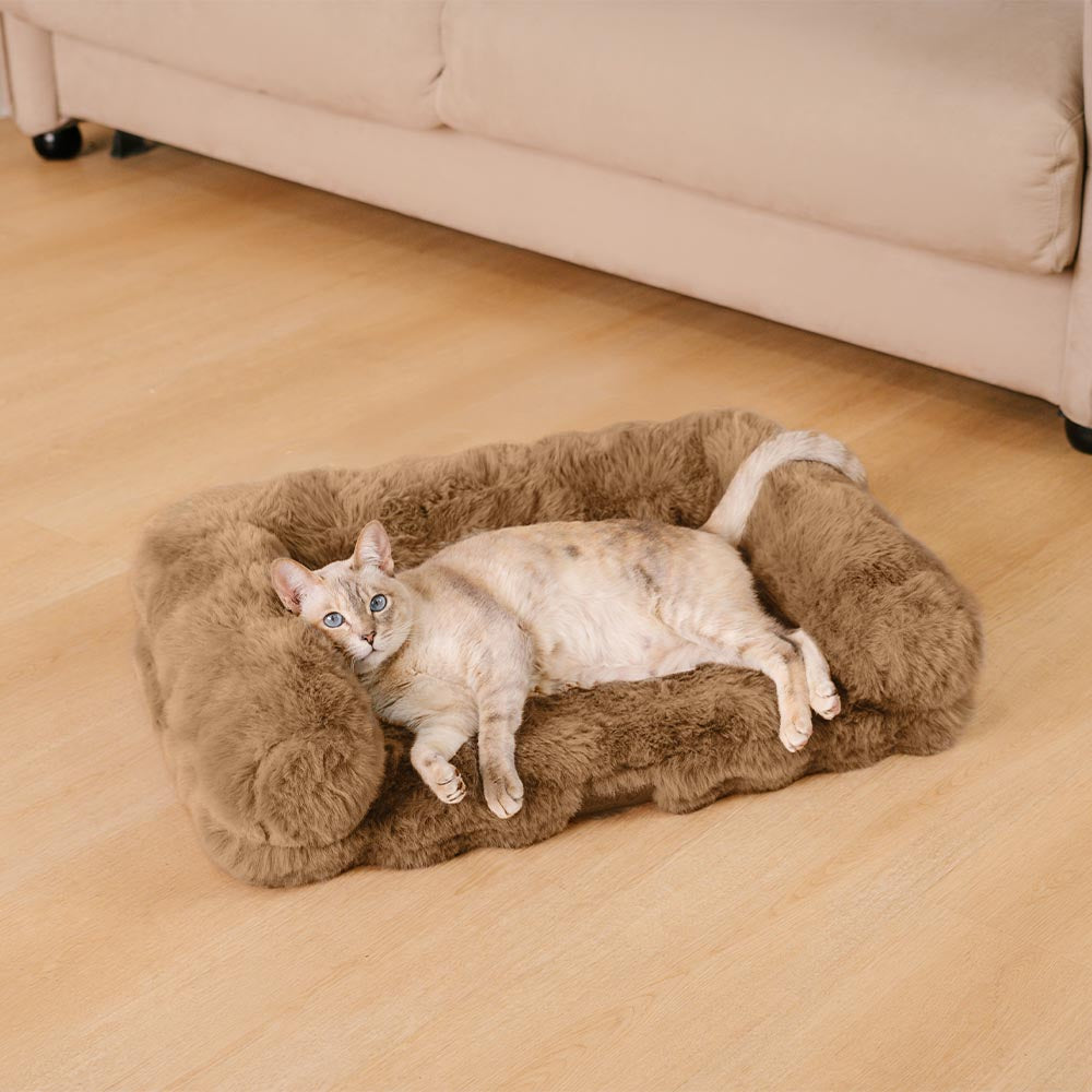 Sofá cama para gatos esponjoso, grueso, cómodo y relajante