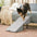 Paso de madera convertible 2 en 1 taburete de rampa para perros