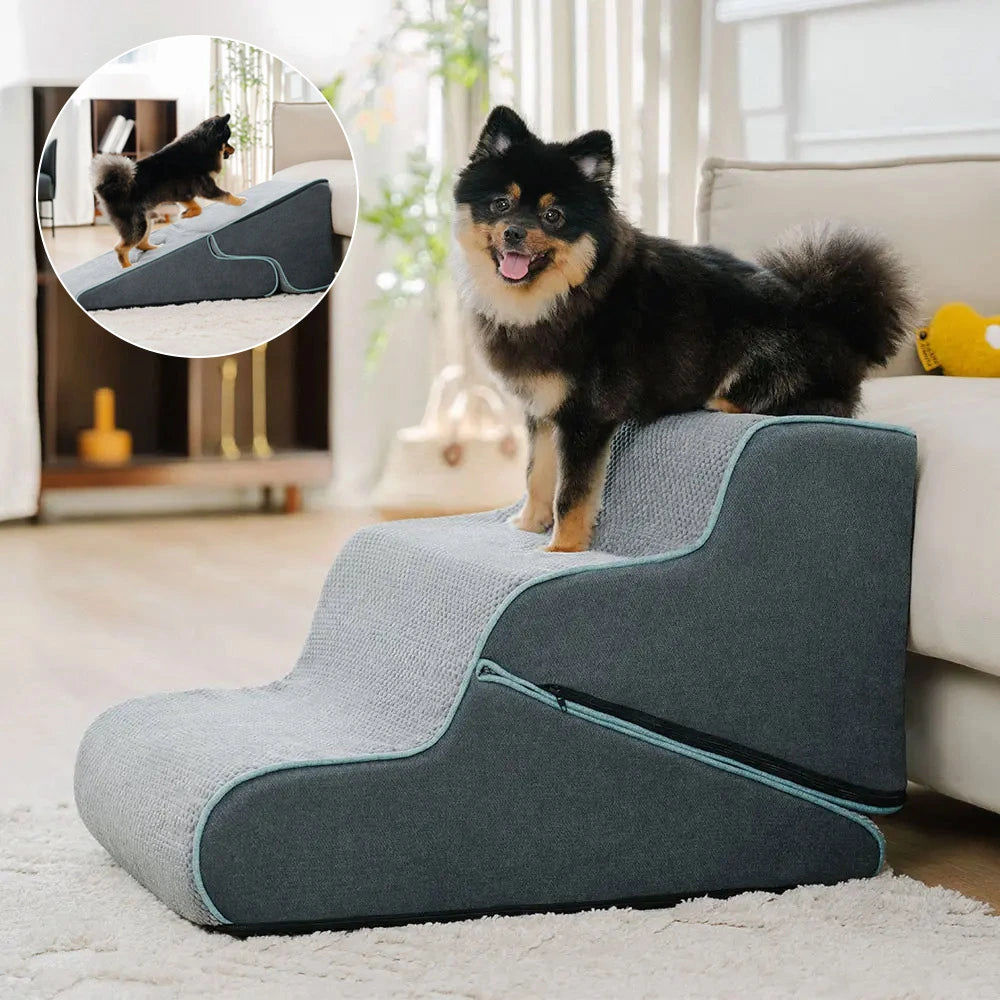 Escaleras para perros plegables 2 en 1 multifuncionales con modo de rampa
