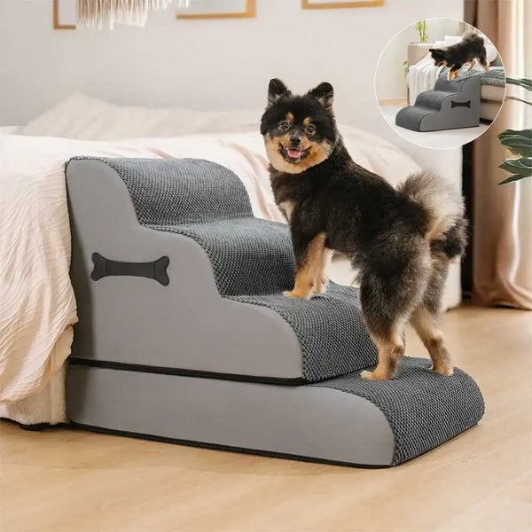 Escaleras de perro suave sin deslizamiento ajustables con rampa suave