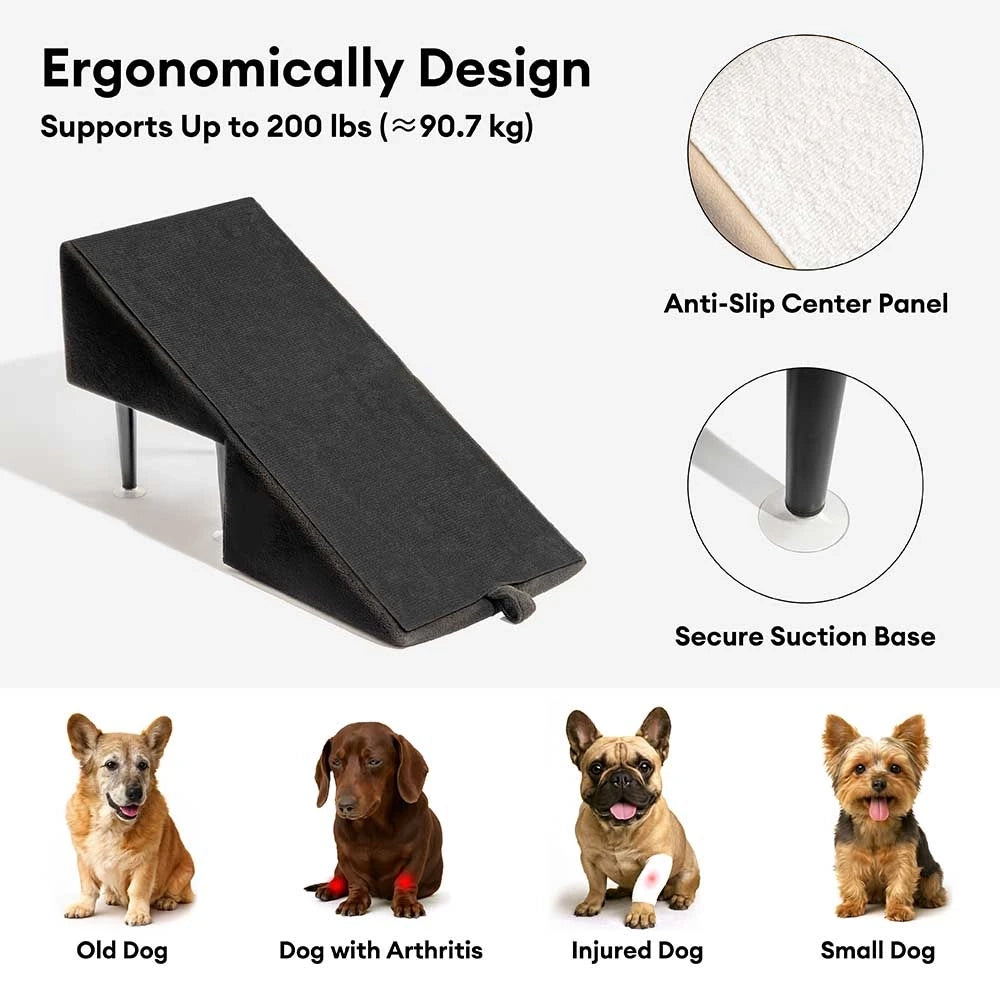 Paso de madera convertible 2 en 1 taburete de rampa para perros