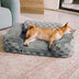 Checkered Fluffy Warm Washable Orthopedic Dog Bolster Bed – CloudNooki