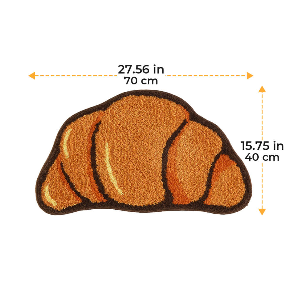 Alfombra antideslizante decorativa multifuncional de microfibra Croissant para el hogar