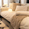 Warmer Plüsch-Sofaschutz aus gebogenem Jacquard mit rutschfestem Bezug