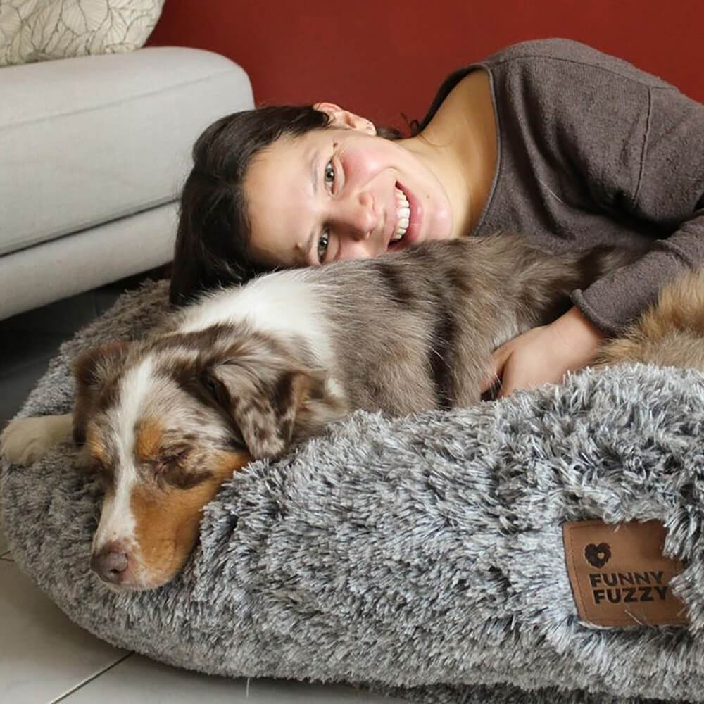 Cama de lujo súper grande para dormir más profundamente para humanos y perros