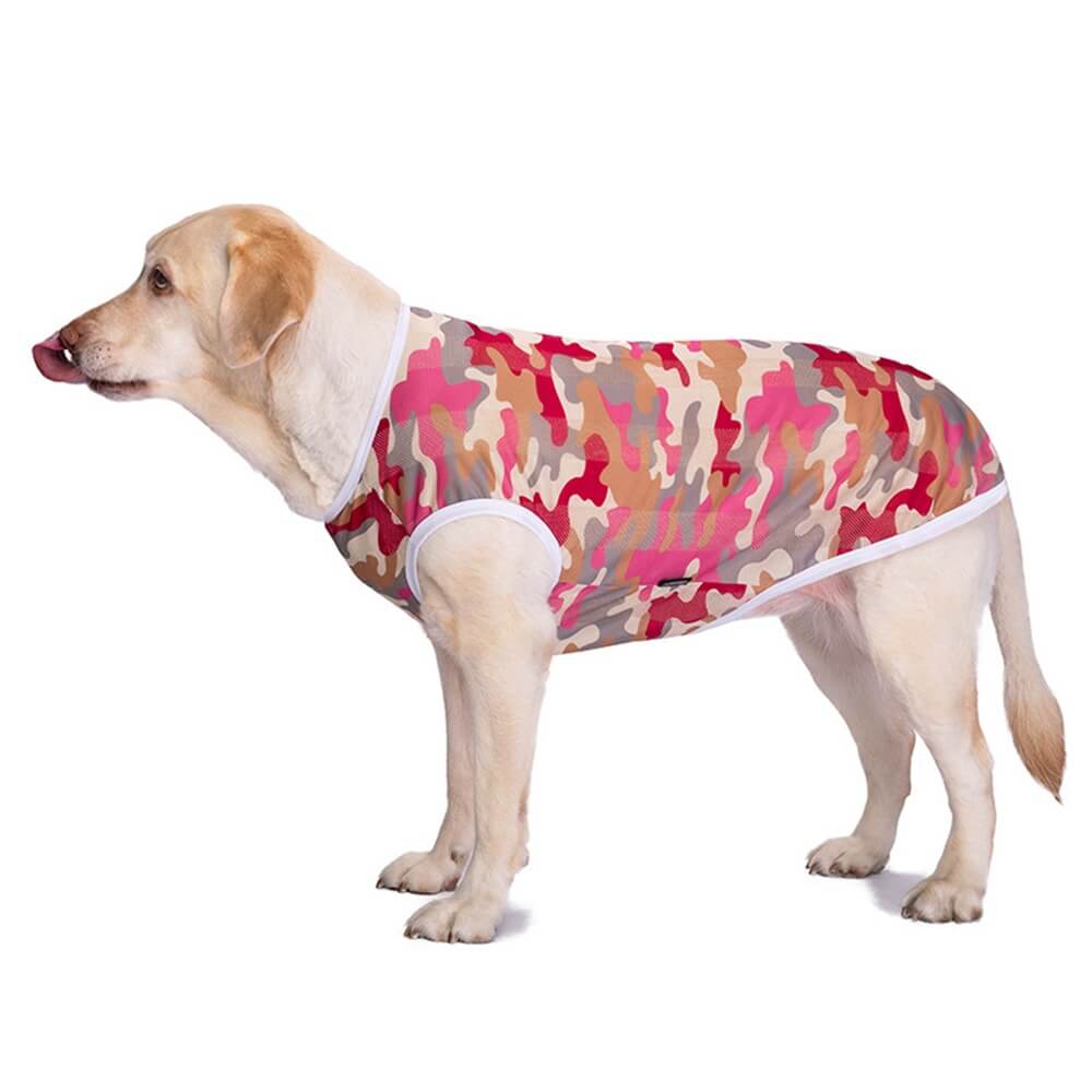 Ropa para perros finos Golden Retriever Labrador patrón transpirable chaleco de protección solar