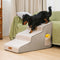Escaleras de mascota de esponja extraíbles extra anchas de chenille