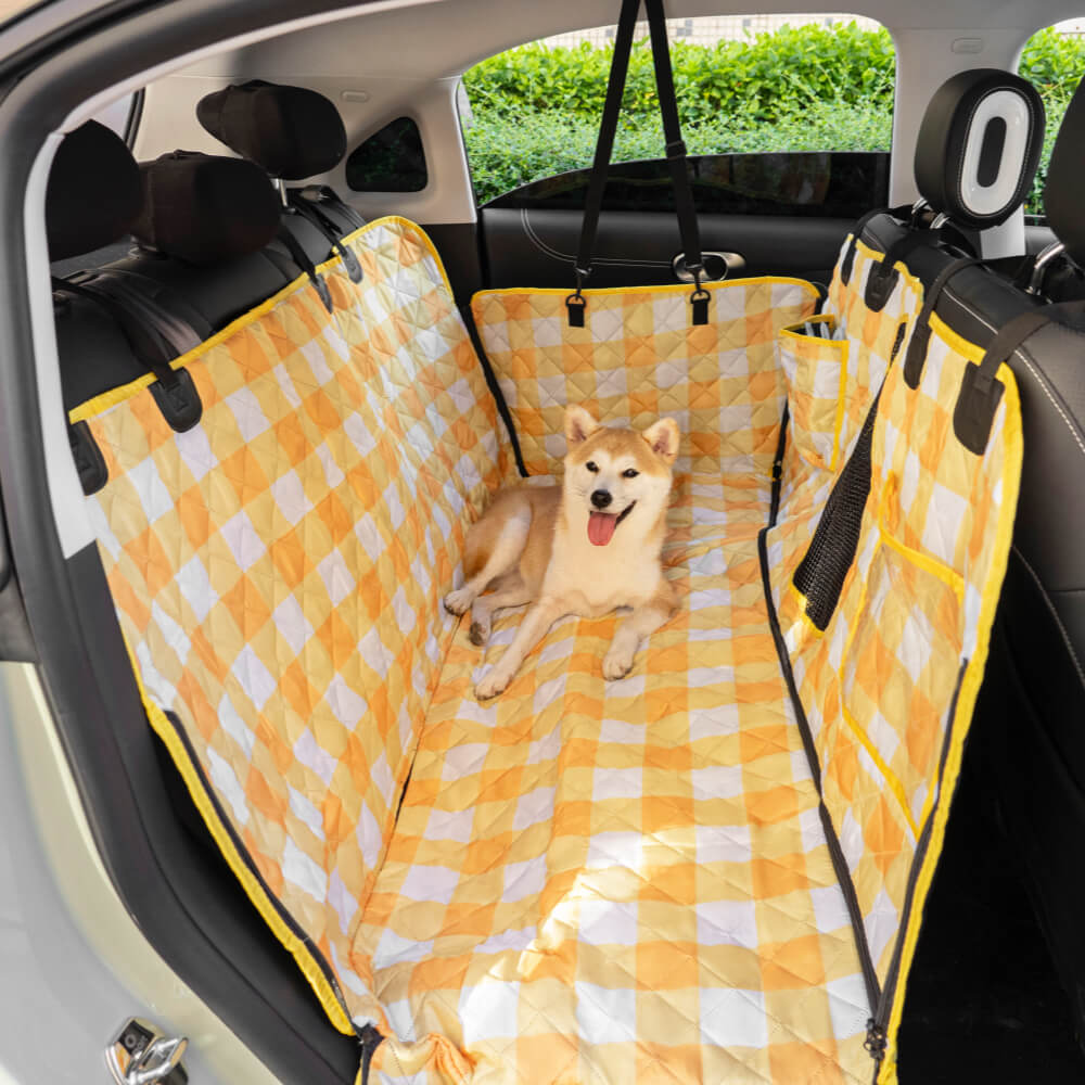 Cubierta de asiento de coche para perros resistente a los arañazos impermeable de tela Oxford catiónica