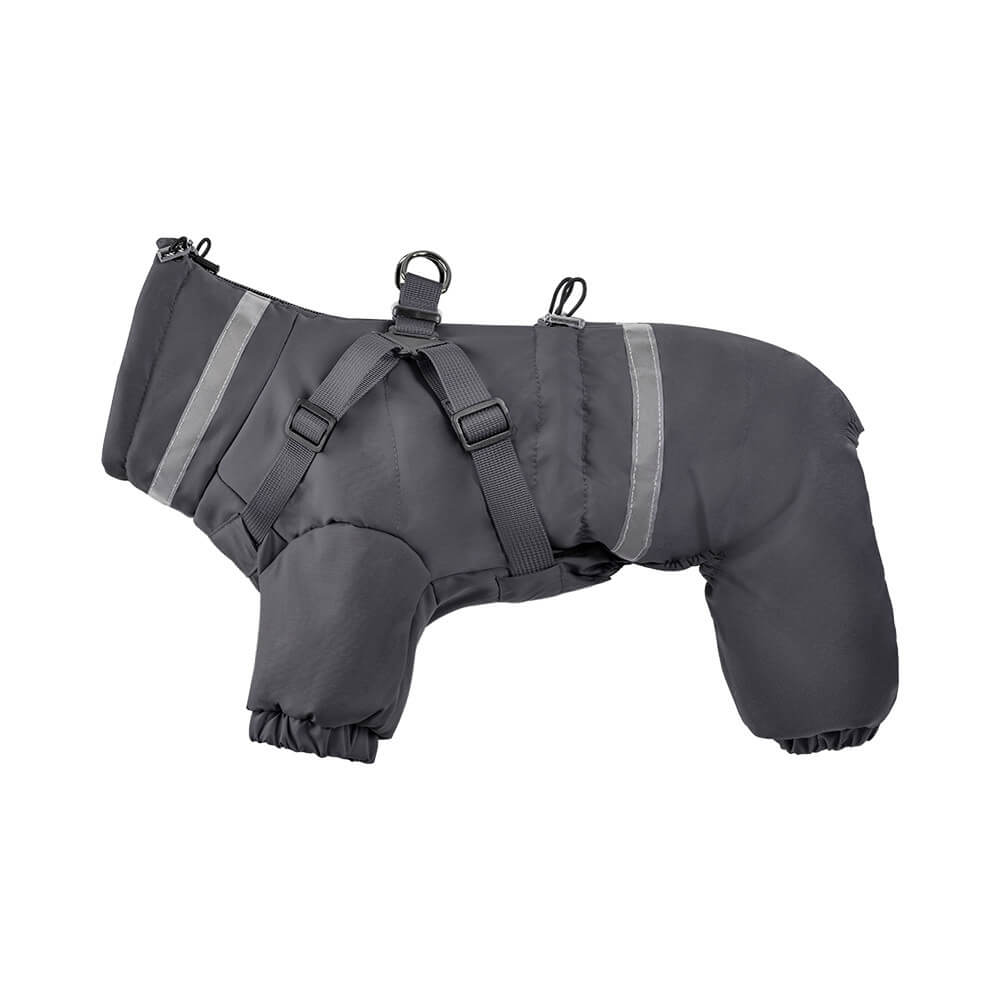 Abrigo táctico ajustable impermeable para perros de cuatro patas para exteriores