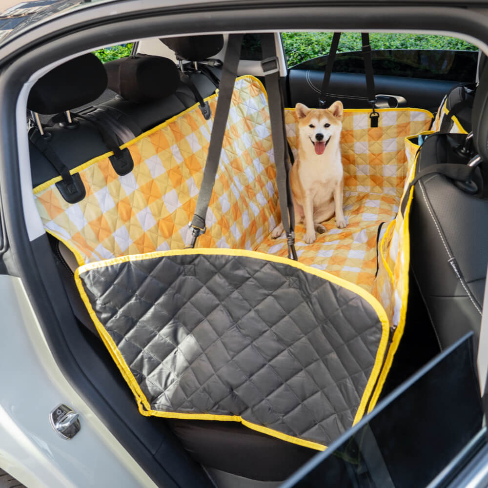 Cubierta de asiento de coche para perros resistente a los arañazos impermeable de tela Oxford catiónica