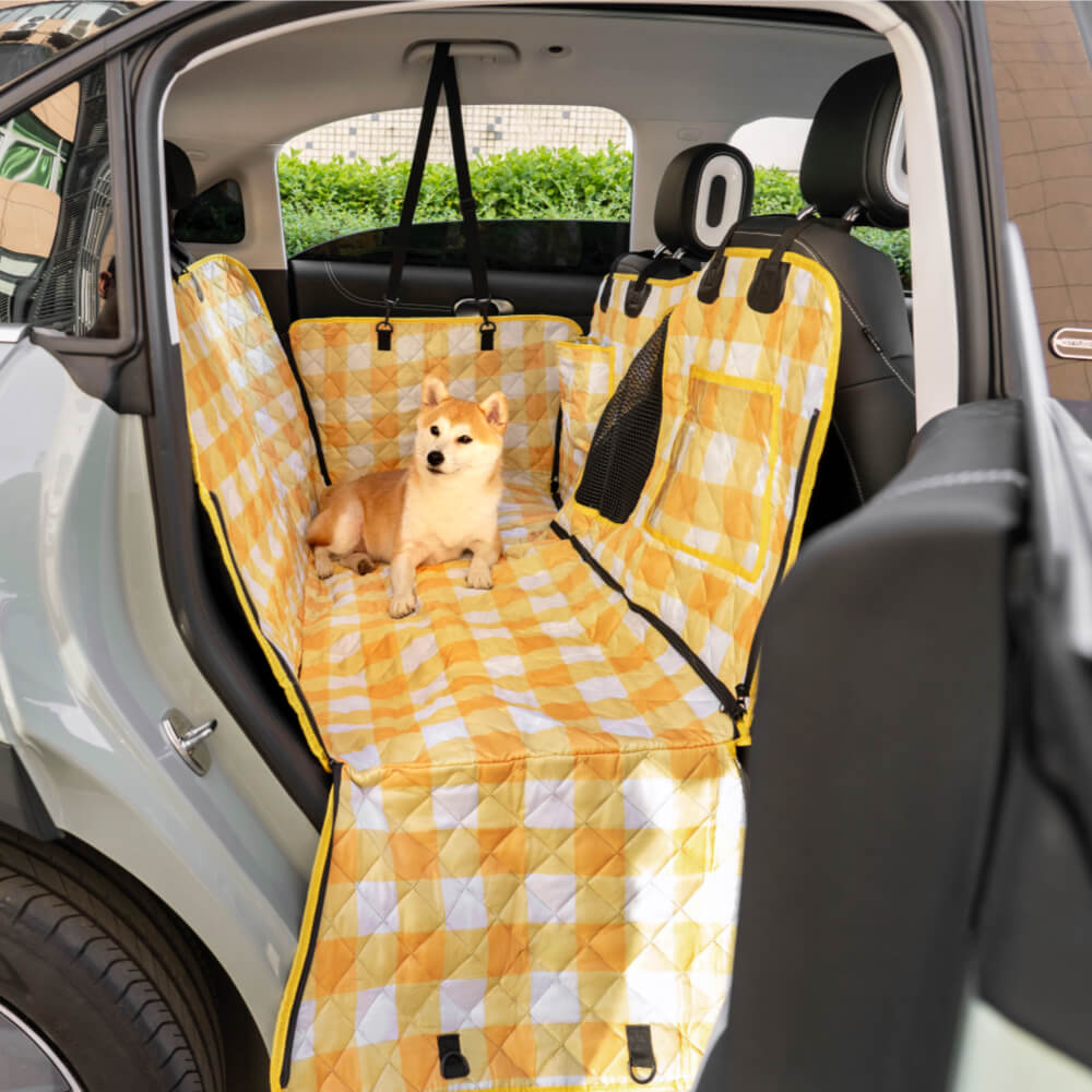 Cubierta de asiento de coche para perros resistente a los arañazos impermeable de tela Oxford catiónica