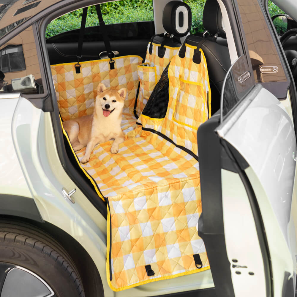 Cubierta de asiento de coche para perros resistente a los arañazos impermeable de tela Oxford catiónica