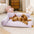 Cama de refugios de perro ortopédico y esponjes removibles a cuadros - Cozynest