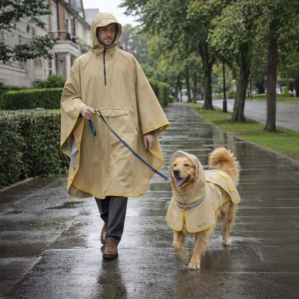 Impermeable reflectante ajustable con perros de bolsillo para perros que coinciden con la estadía del impermeable