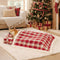 Vintage Plaid Plush Detachable Orthopedic Dog Bed with Pillow - Puppy Snug