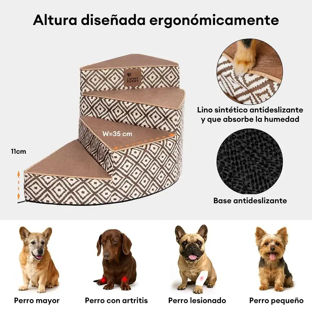 Escalera para mascotas de imitación de cuero repelente al agua y desmontable - StepEase