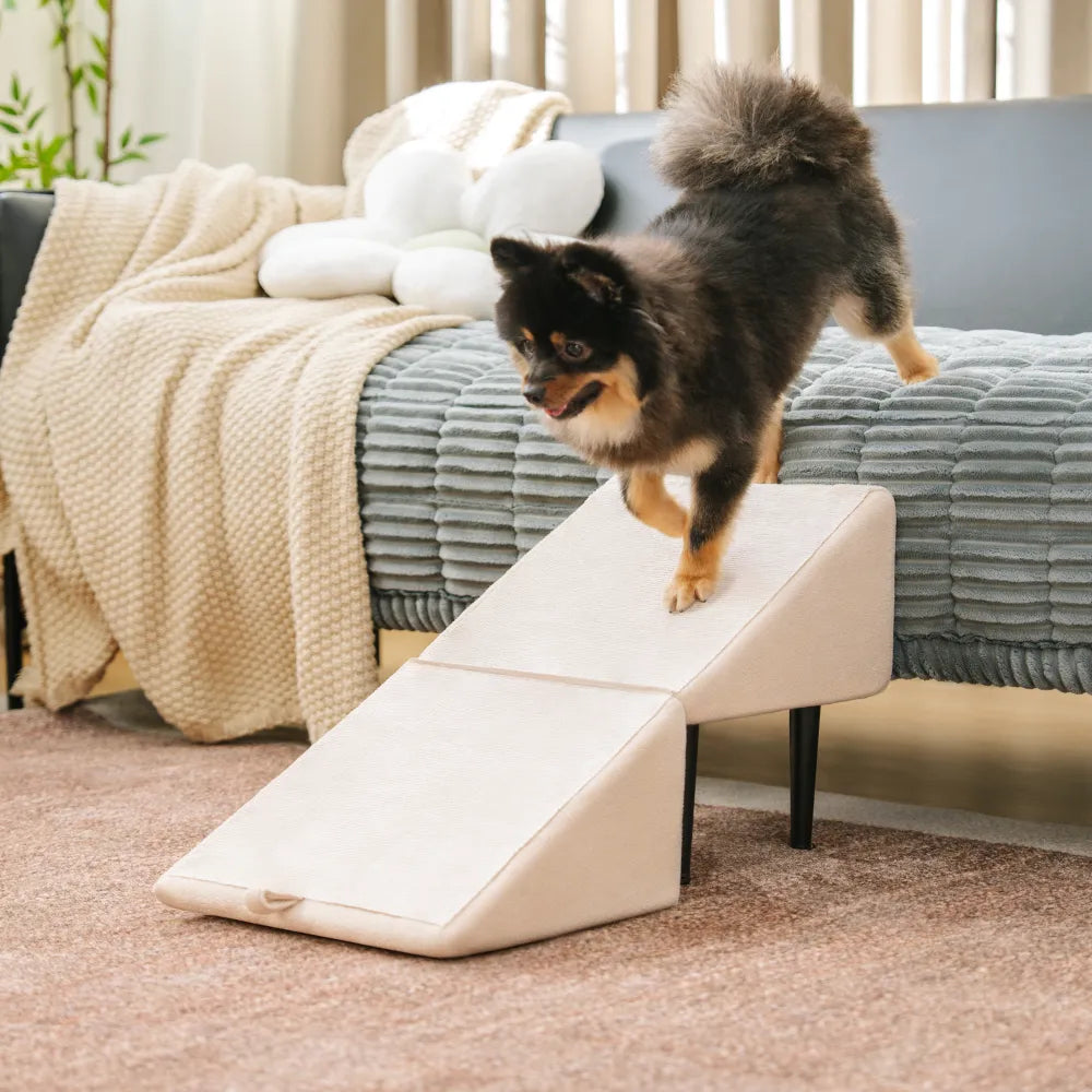 Escalera para perros en forma de rampa de madera convertible 2 en 1