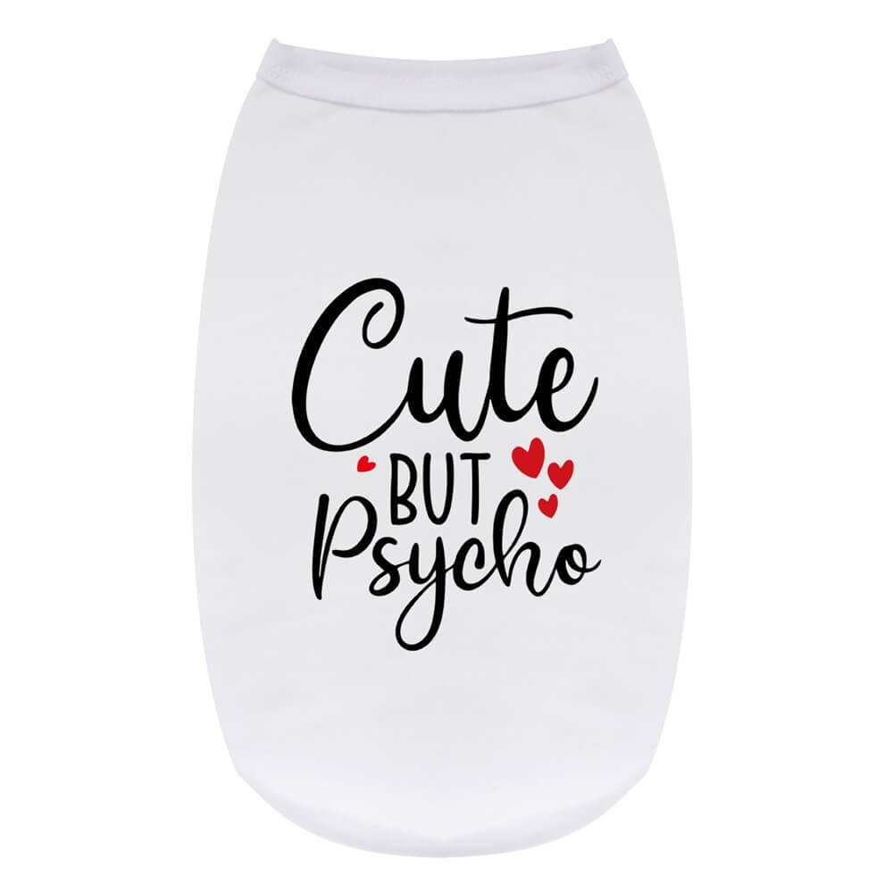 Chaleco para perros "Cute but Psycho": ropa para perros elegante y divertida