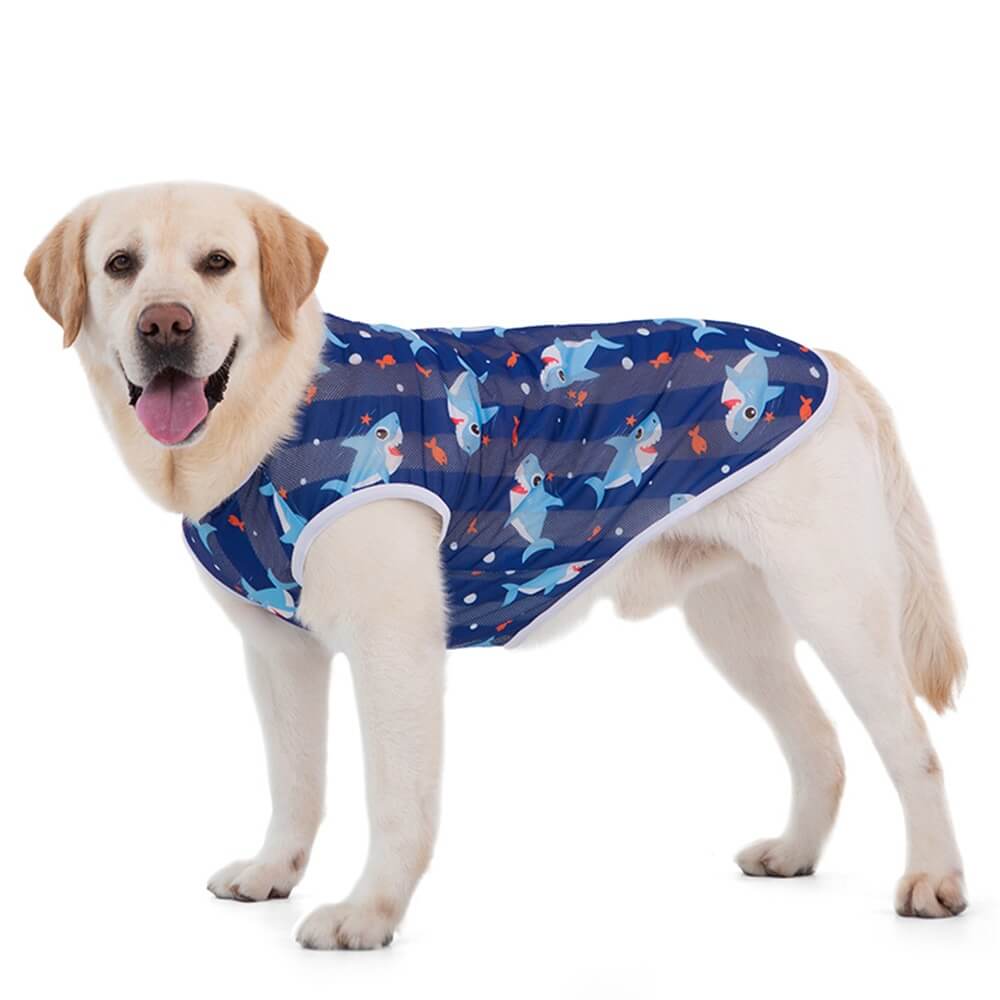 Ropa para perros finos Golden Retriever Labrador patrón transpirable chaleco de protección solar