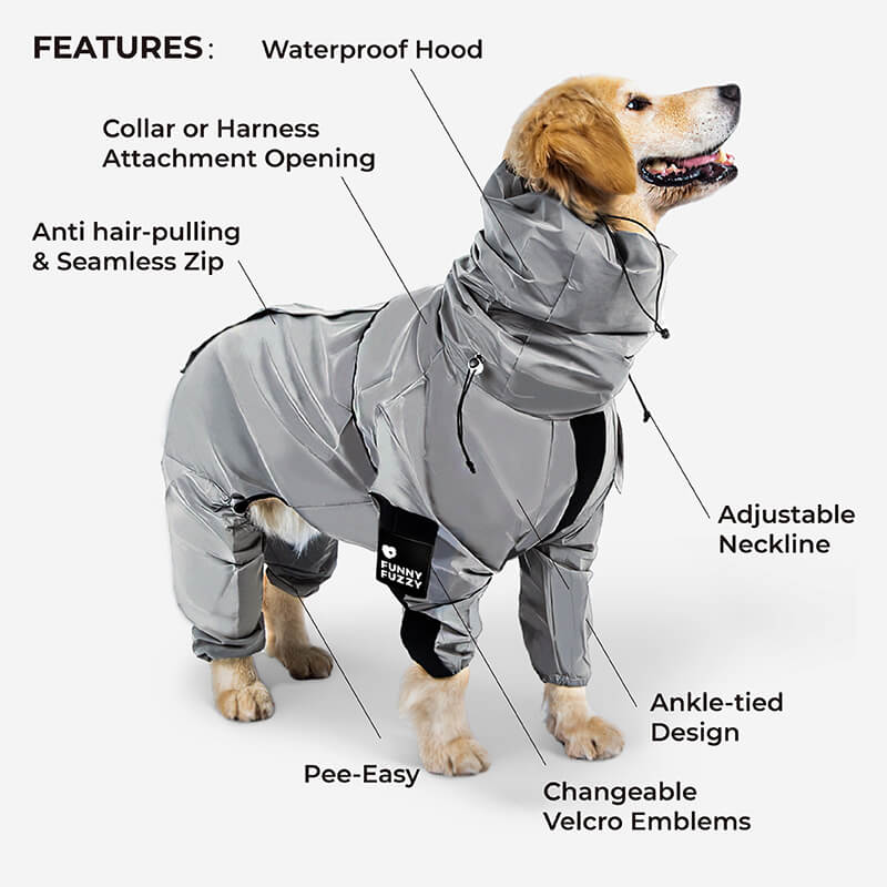 Impermeable Reflectante para Perros para Todo Clima