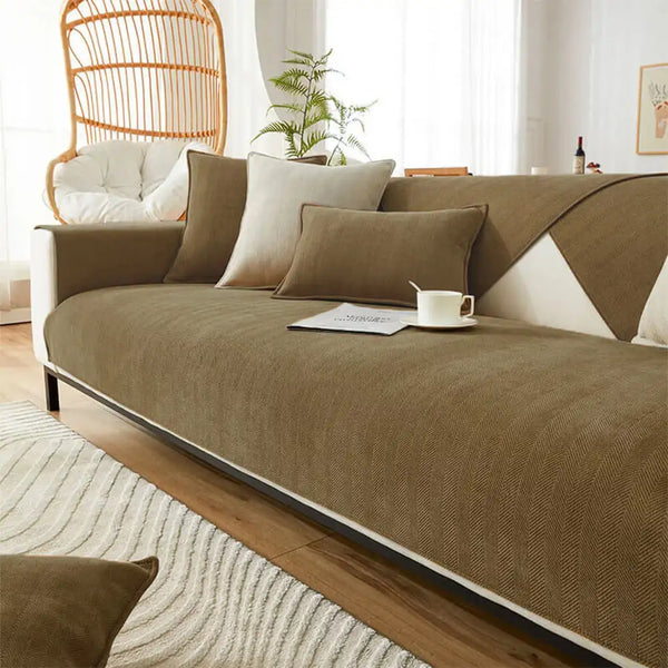 Cubierta de sofá impermeable y antiincrustación de tela de chenilla