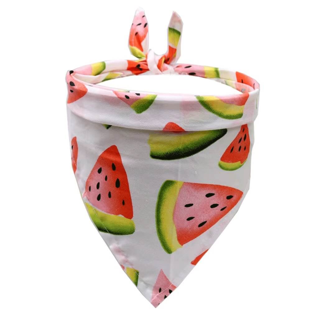 Accesorios para perros y gatos, babero triangular opcional múltiple con estilo frutal