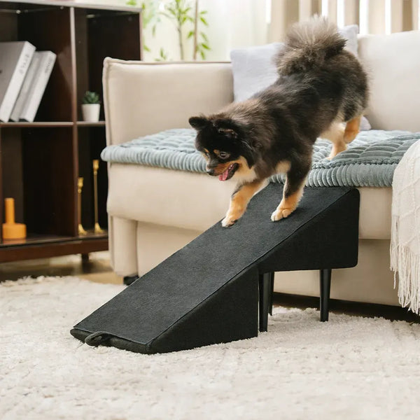 Paso de madera convertible 2 en 1 taburete de rampa para perros