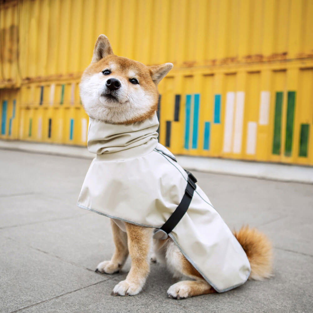 Poncho Impermeable para Perros Grandes con Tiras Reflectantes