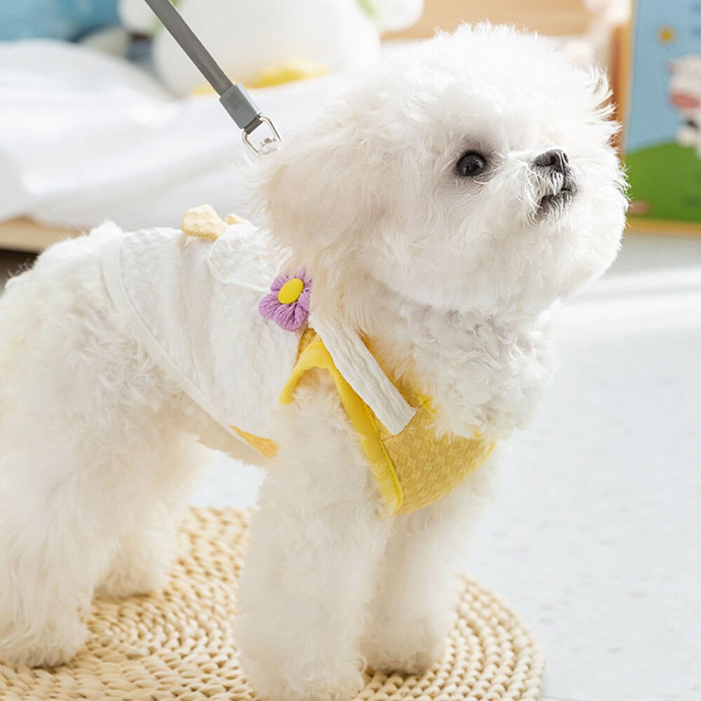 Primavera Verano lindo dibujos animados divertido gran ganso bolsillo arnés chaleco para perros pequeños gatos ropa para mascotas