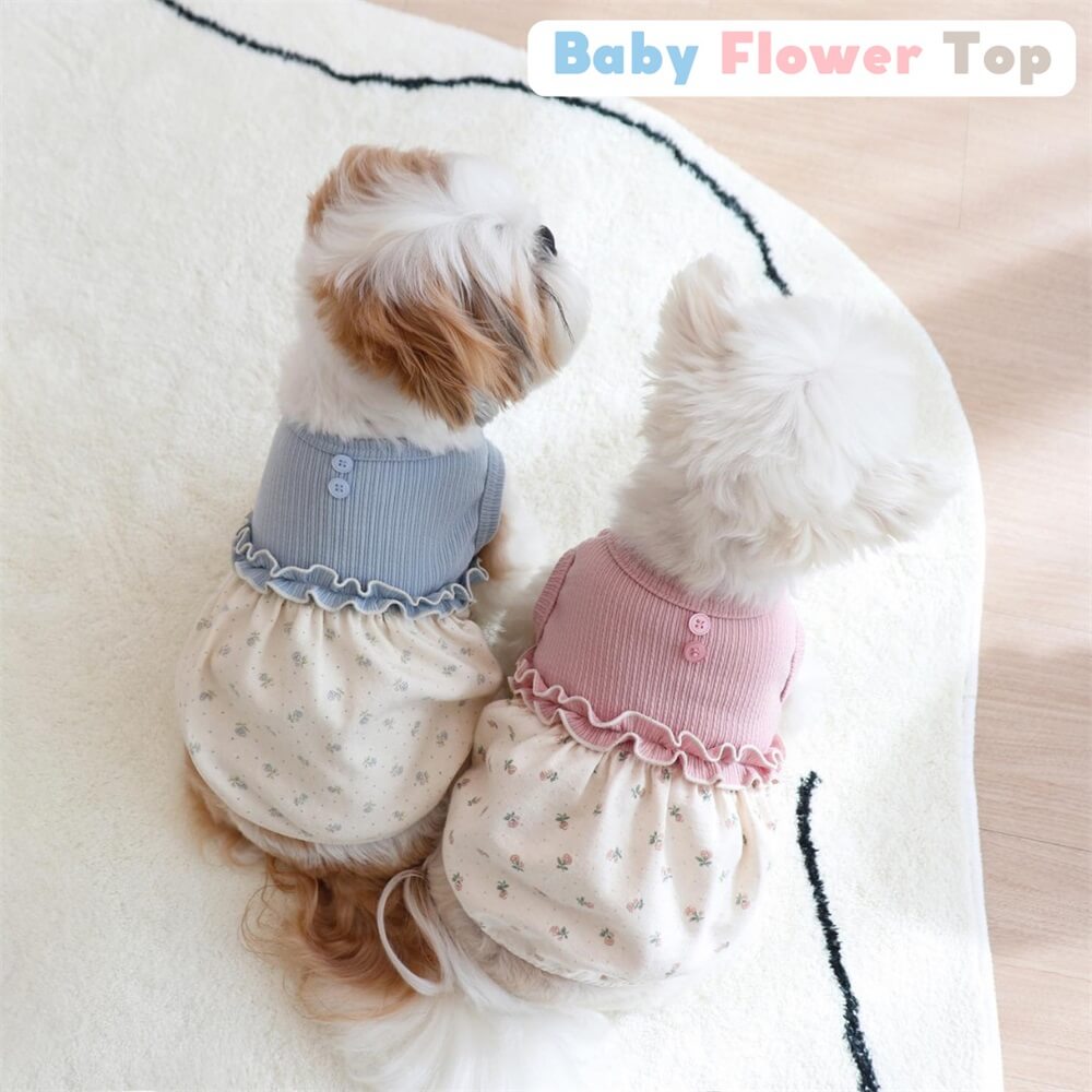 Elegante y lindo vestido floral para perro: perfecto para ocasiones especiales