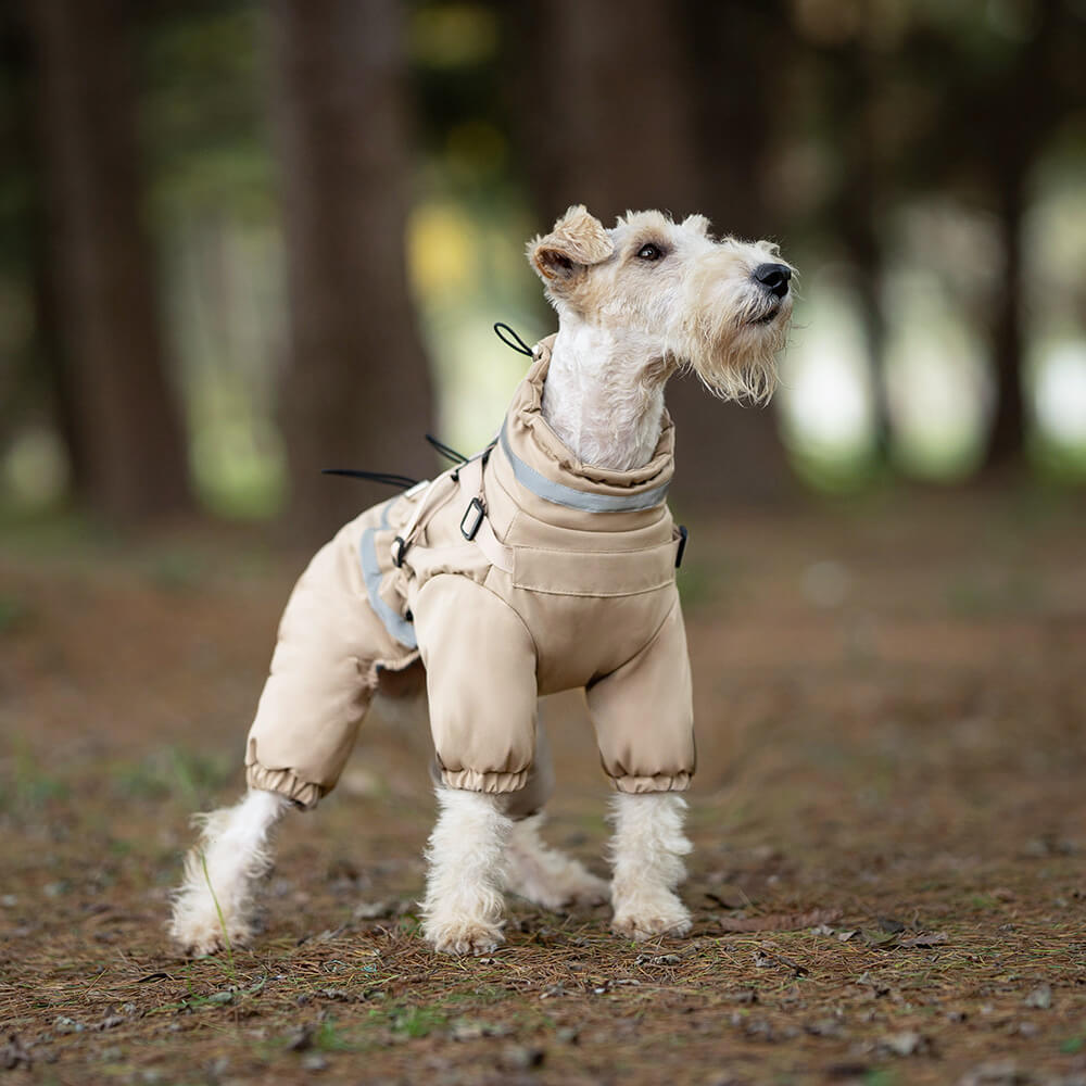 Abrigo táctico ajustable impermeable para perros de cuatro patas para exteriores