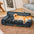 Luxe Faux Leather Plush Sponge Sponge Orthopedic Dog Bed - Calentamiento