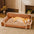 Luxe Faux Leather Plush Sponge Sponge Orthopedic Dog Bed - Calentamiento